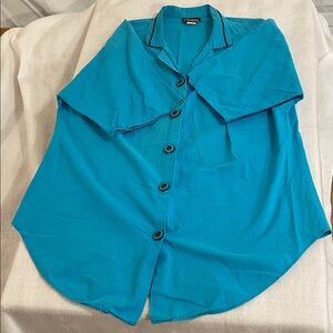 Women's Blue Button Down Shirt